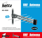 ANTENA KROVNA TV/FM/T2  SA RF KONEKTOROM  KETTZ AS-K020